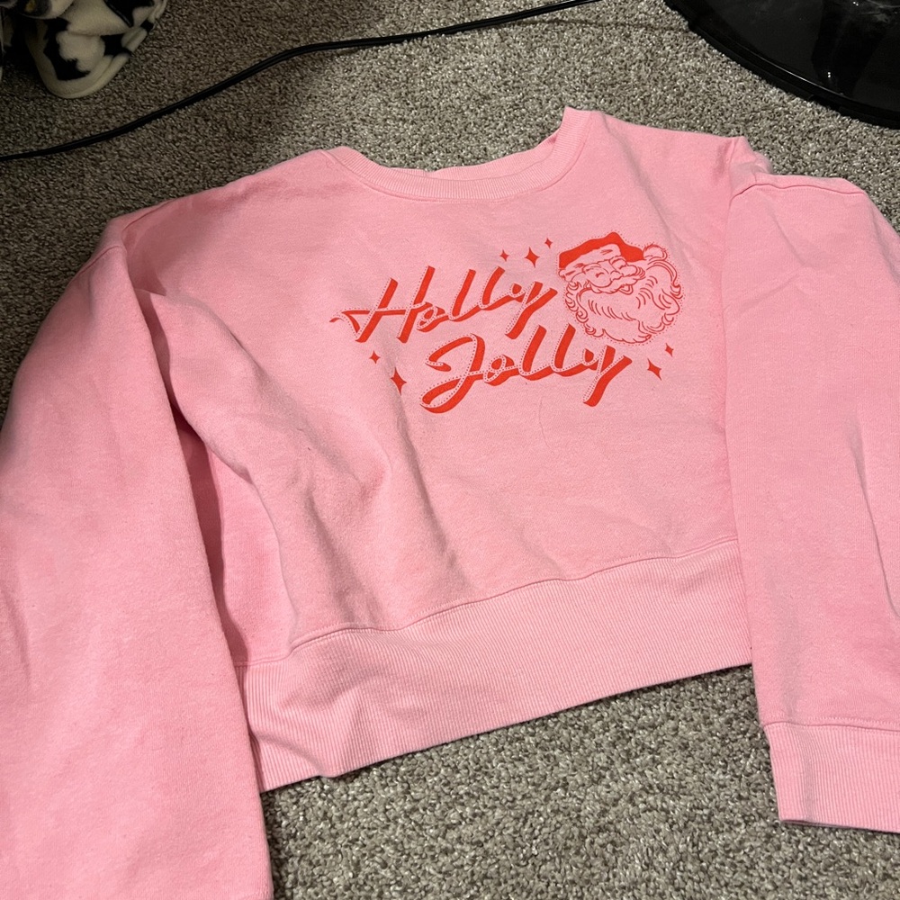 Pink Holly Jolly Sweatshirt